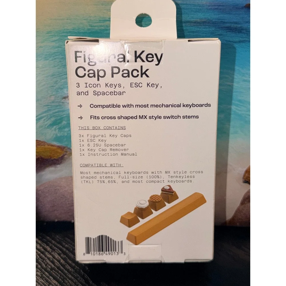 North Figural Key Cap Pack Bakery Dessert 3D MX Stem Mechanical Keyboard 5pc Set